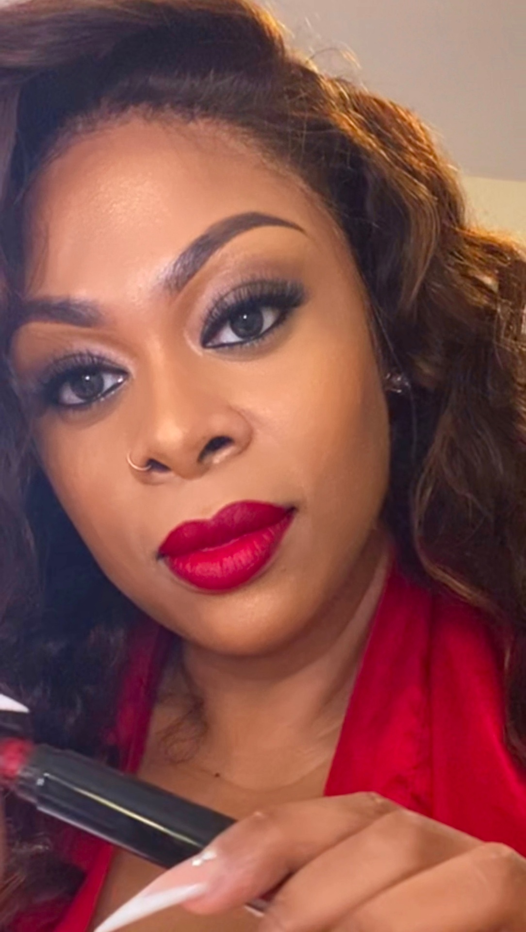 Voluptuous — rich deep red matte lipstick