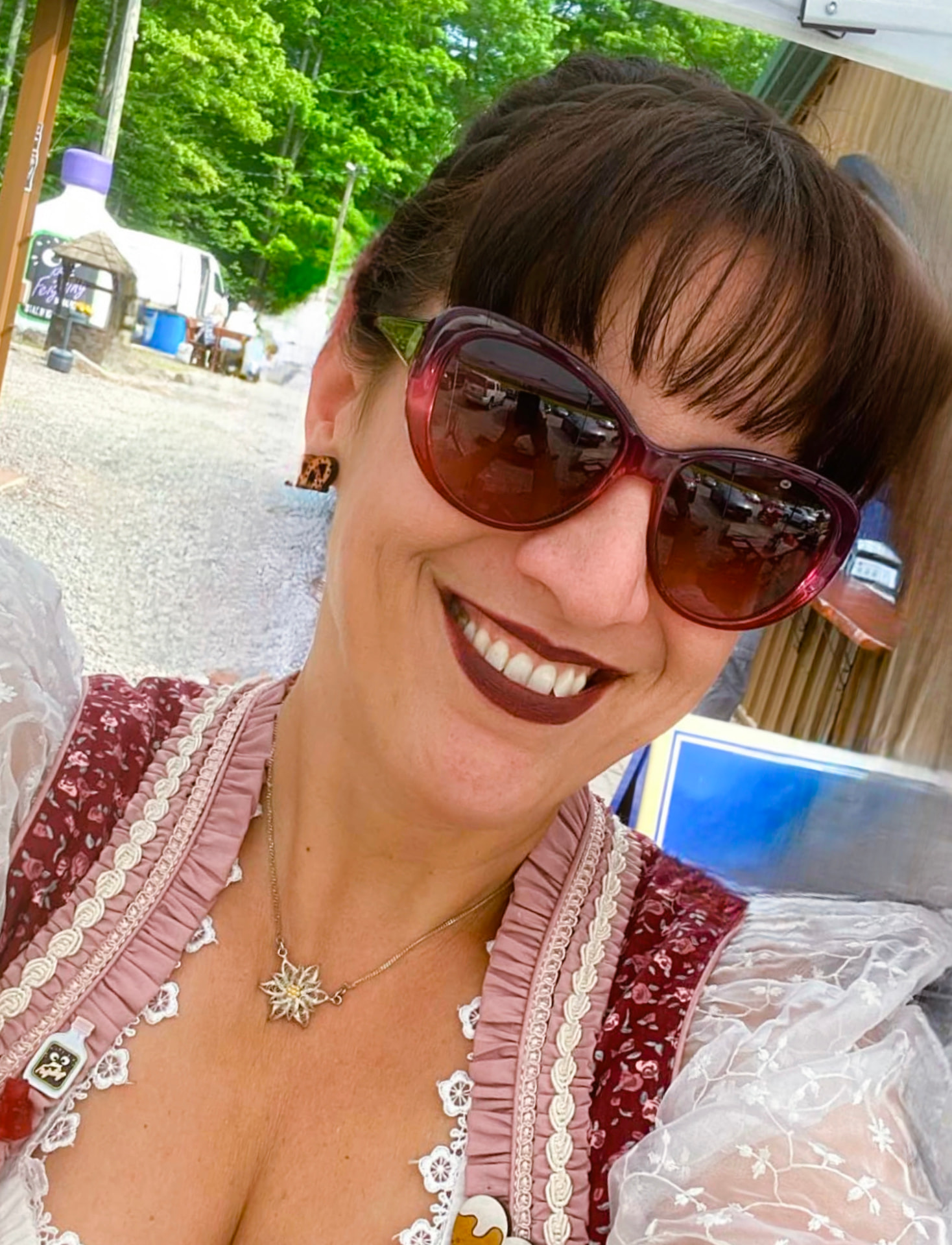 Customer wearing Working Girl matte lipstick