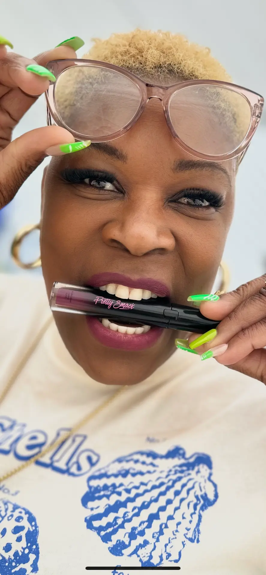 Customer holding Enticing liquid lipstick